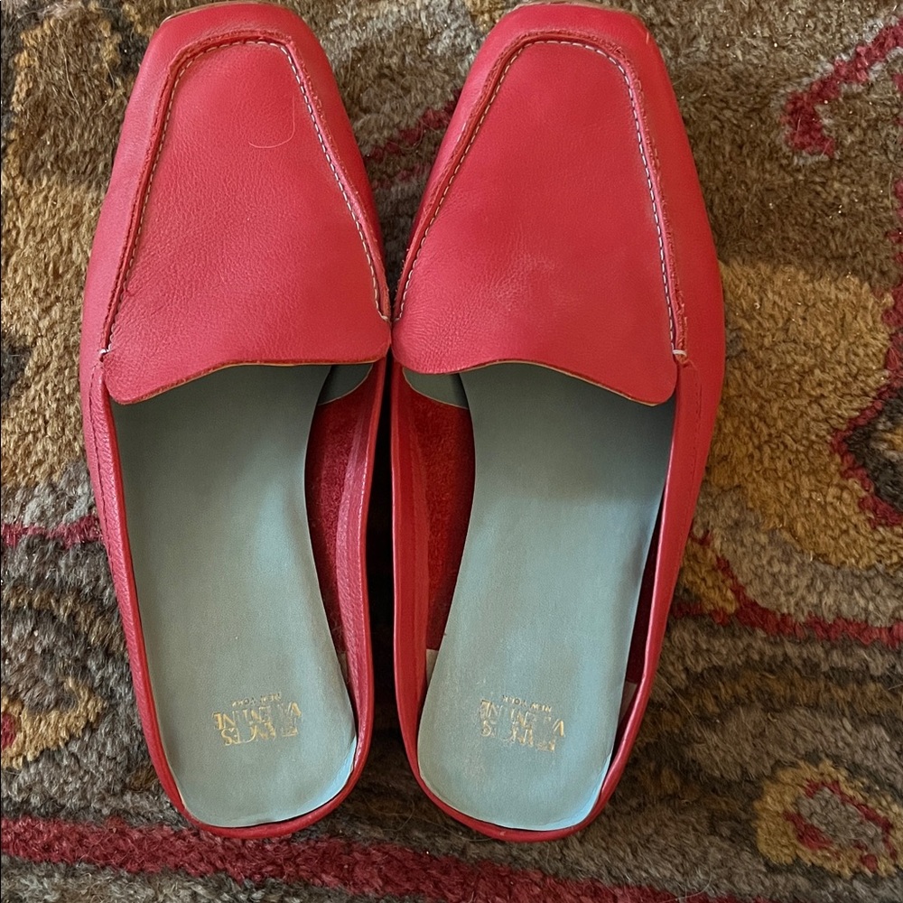 Frances Valentine Elegant Red Loafers for Women